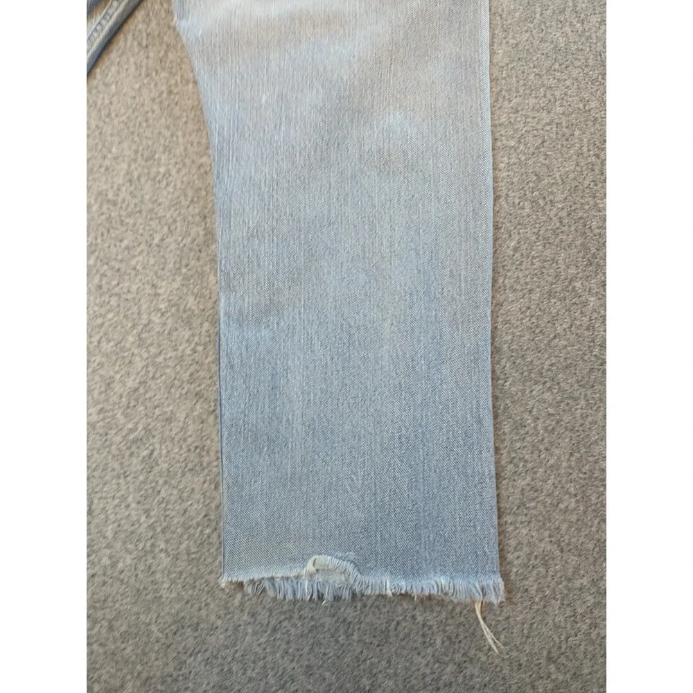 Levi Strauss Signature Mens Regular Fit Light Wash Distressed Star Jeans 40x26